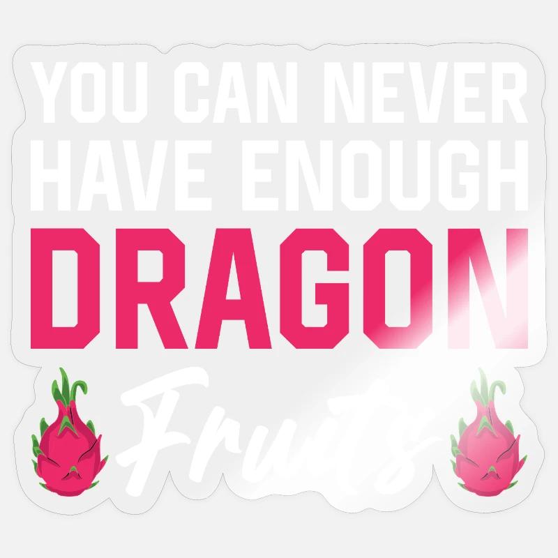 Drachenfrucht Powerprints - Sticker Größe S (10 x 10 cm) - Transparent glänzend