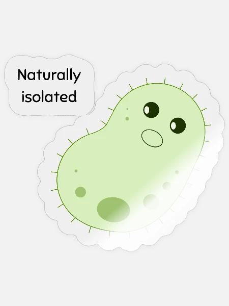 Natürlich isolierte niedliche Bakterien - Sticker Größe S (10 x 10 cm) - Transparent glänzend