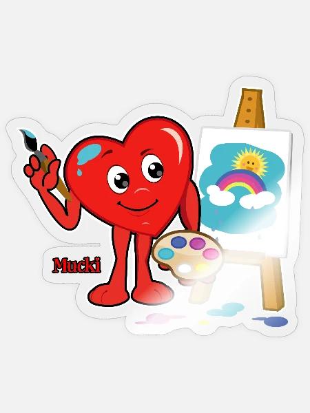 Mucki Kreativ - Sticker Größe S (10 x 10 cm) - Transparent glänzend