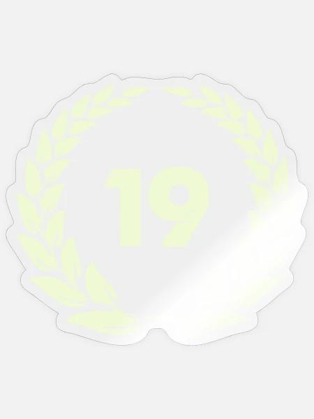 kranz_19- - Sticker Größe S (10 x 10 cm) - Transparent glänzend