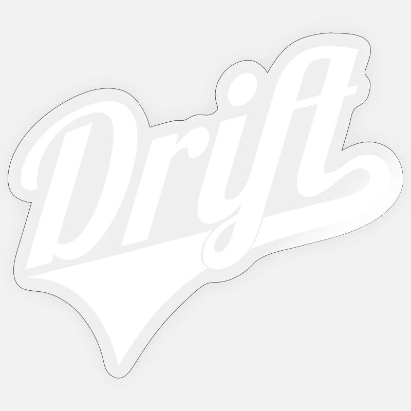 Drift Schriftzug Logo - Sticker Größe S (10 x 10 cm) - Transparent glänzend