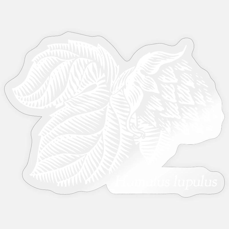 Humulus lupulus Let's get hoppy - Sticker size S (10 x 10 cm) - transparent glossy