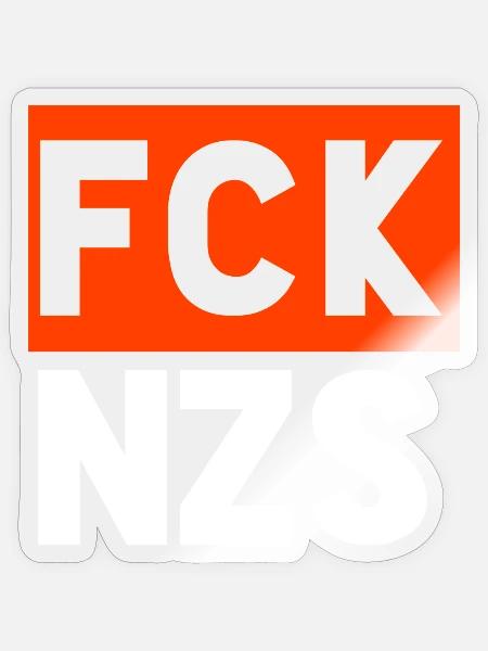 Fuck Nazis - Sticker Größe S (10 x 10 cm) - Transparent glänzend
