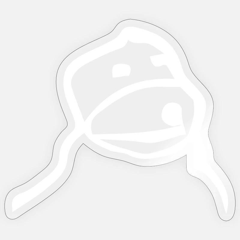flat eric - design - Sticker taille S (10 x 10 cm) - brillant transparent