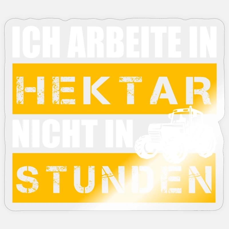Idée cadeau fermier fermier - Sticker taille S (10 x 10 cm) - brillant transparent