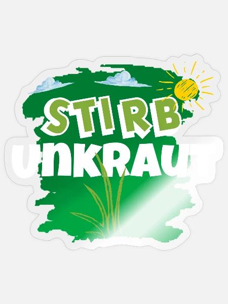 Garten Gärtner - Sticker Größe S (10 x 10 cm) - Transparent glänzend
