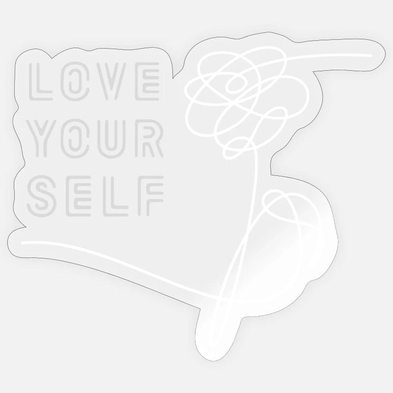 LIEBT EUCH. Sticker Größe S (10 x 10 cm)