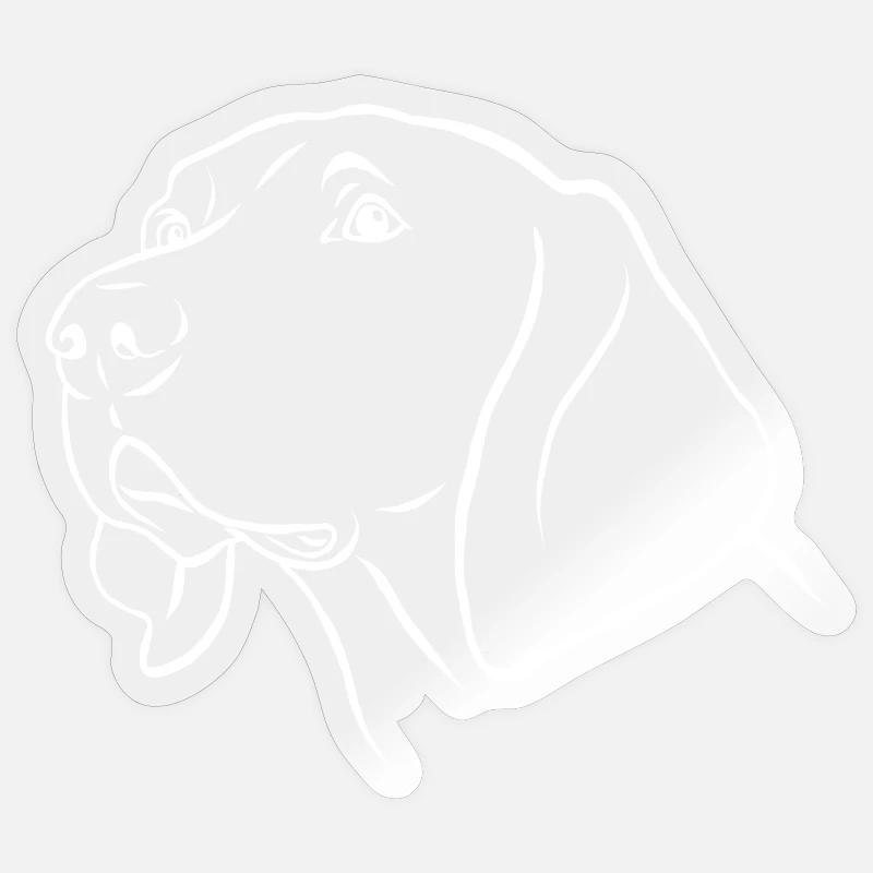 Weimaraner - Sticker taille S (10 x 10 cm) - brillant transparent