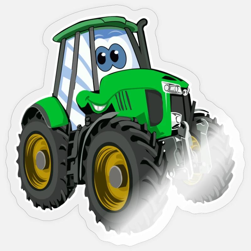 Traktor - Sticker Größe S (10 x 10 cm) - Transparent glänzend