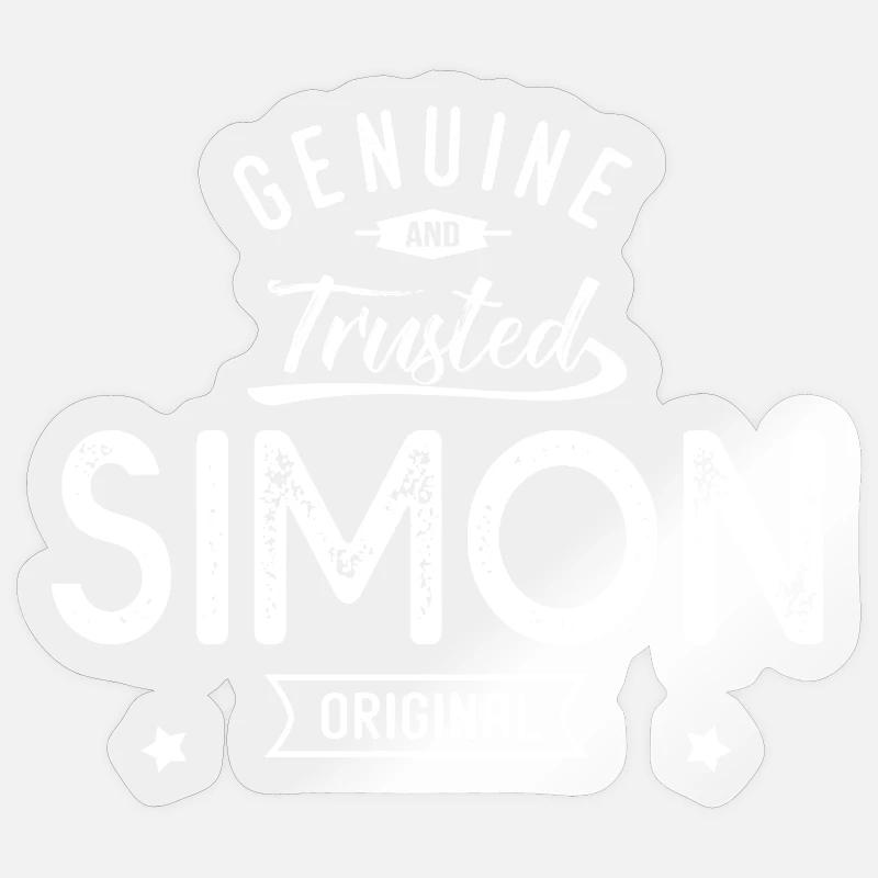 Simon personalized shirt first name simon Sticker size S (10 x 10 cm)