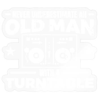 DJ Vater - Sticker Größe S (10 x 10 cm) - Transparent glänzend - Vorne