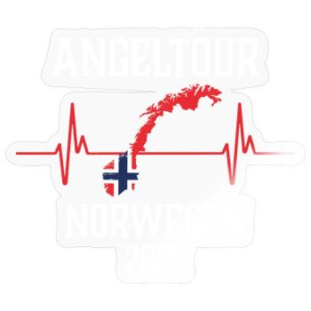 Angeltour Norwegen 2022 - Sticker Größe S (10 x 10 cm) - Transparent glänzend - Vorne