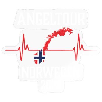 Angeltour Norwegen 2023 - Sticker Größe S (10 x 10 cm) - Transparent glänzend - Vorne