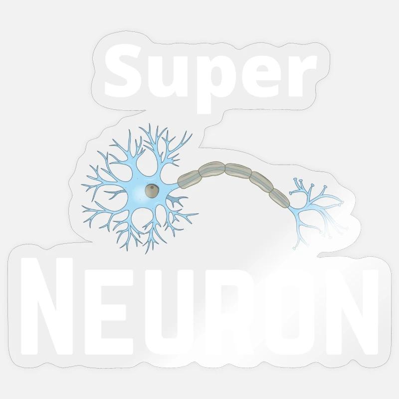 Super Neuron Network - Sticker size S (10 x 10 cm) - transparent glossy