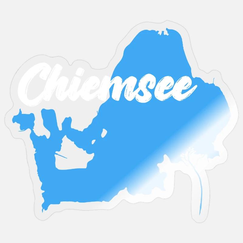 Lake - Sticker size S (10 x 10 cm) - transparent glossy