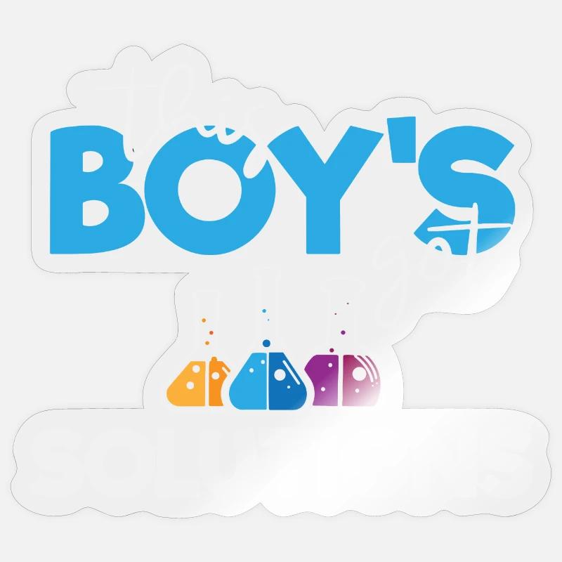 Ce garçon a des solutions Sticker taille S (10 x 10 cm)