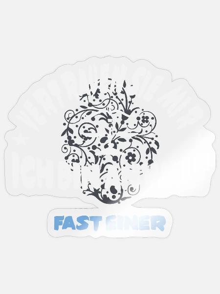 Fast ein Anwalt - Sticker Größe S (10 x 10 cm) - Transparent glänzend