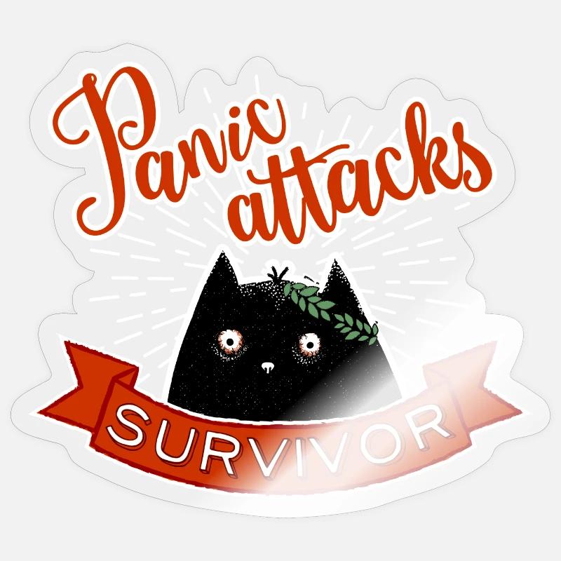 Panic Attacks Survivor - Sticker Größe S (10 x 10 cm) - Transparent glänzend