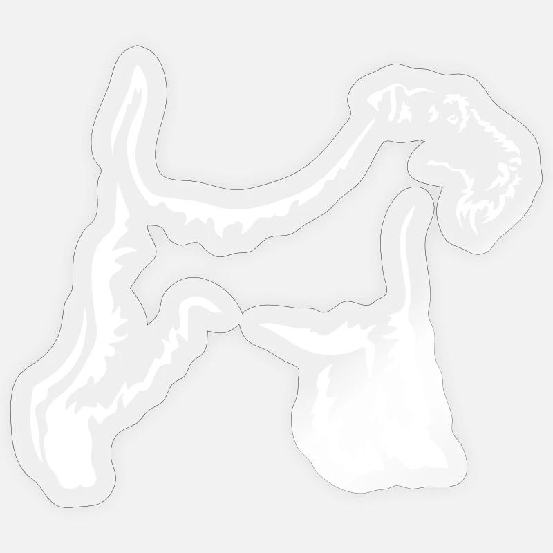 Fox Terrier "Black Edition" Sticker size S (10 x 10 cm)
