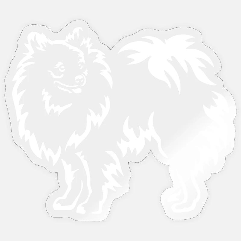 Spitz « Édition Noire » - Sticker taille S (10 x 10 cm) - brillant transparent