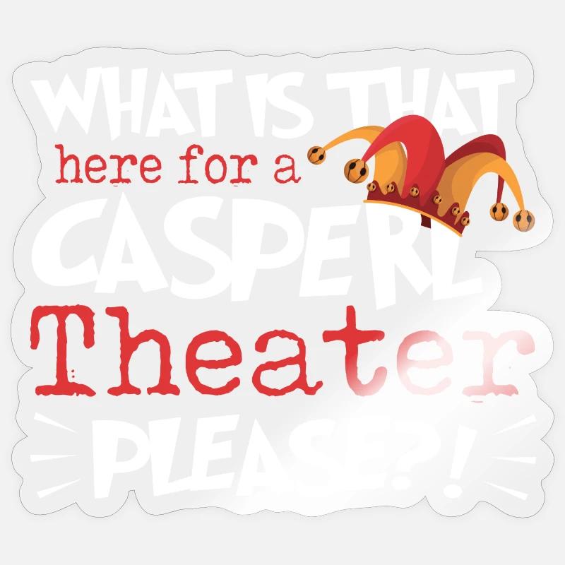 Lustiger Spruch Denglisch Kasperl - Sticker Größe S (10 x 10 cm) - Transparent glänzend