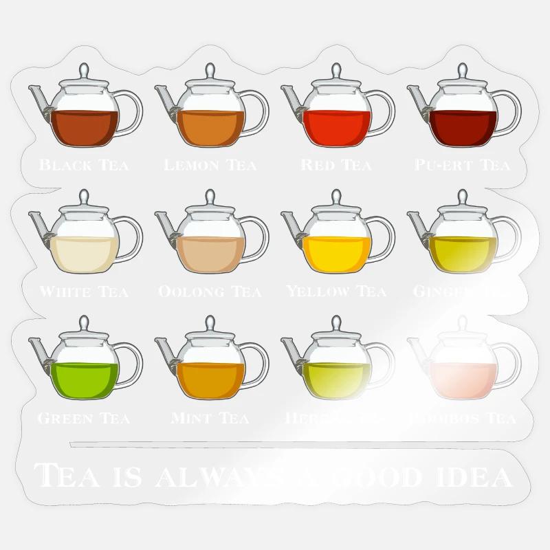 Tea is always a good idea - Tee gute Idee Sticker Größe S (10 x 10 cm)