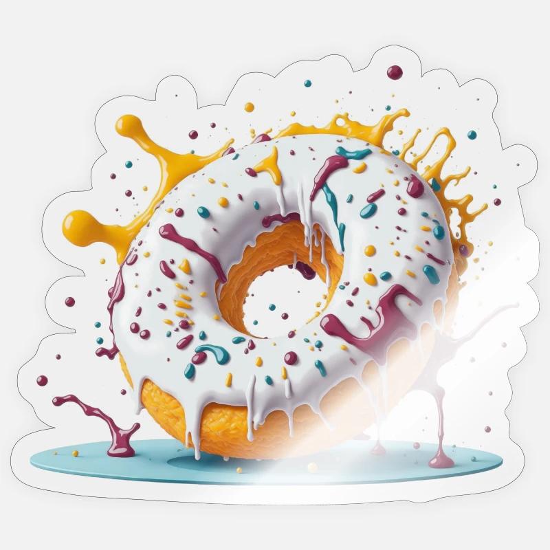 Doughnut Sticker size S (10 x 10 cm)