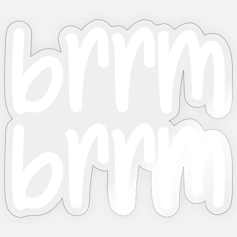 brrm brrm - Sticker Größe S (10 x 10 cm) - Transparent glänzend