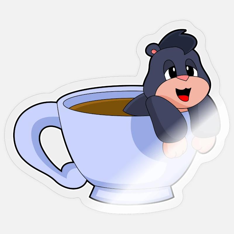 Tasse à café Mole - Sticker taille S (10 x 10 cm) - brillant transparent