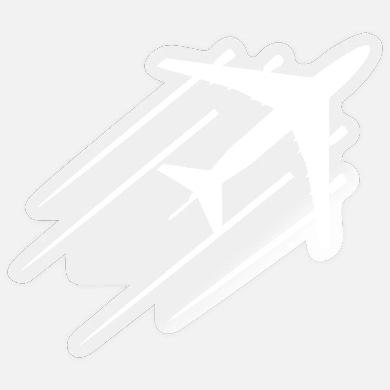 Flugzeug Sticker Größe S (10 x 10 cm)