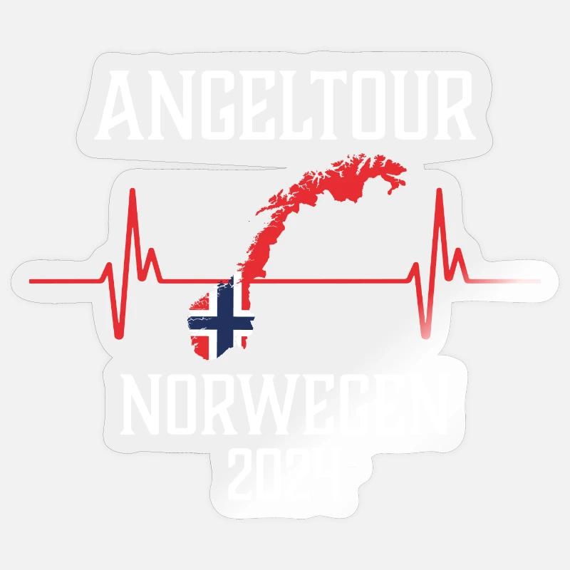 Angeltour Norwegen 2024 Sticker Größe S (10 x 10 cm)