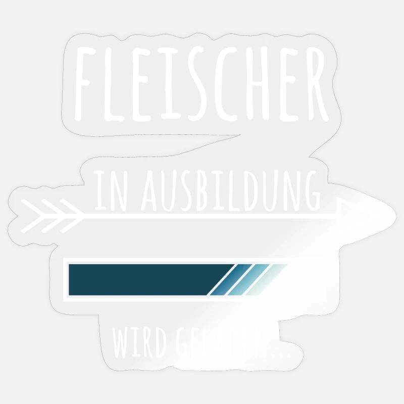 Ausbildung Fleischer Metzger Beruf - Sticker Größe S (10 x 10 cm) - Transparent glänzend