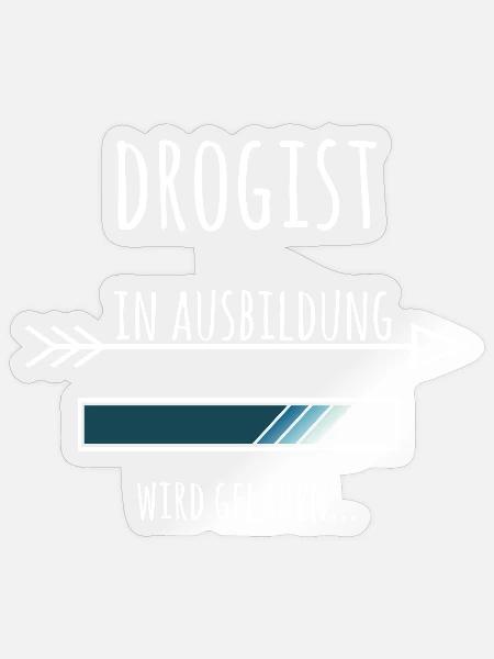 Drogist Ausbildung Beruf Geschenk Drogerie - Sticker Größe S (10 x 10 cm) - Transparent glänzend