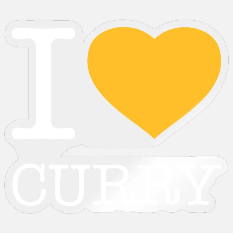I LOVE CURRY Sticker size S (10 x 10 cm)