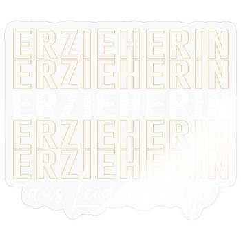 Enseignante de maternelle Profession de maternelle Enseignante de maternelle - Sticker taille S (10 x 10 cm) - brillant transparent - Devant