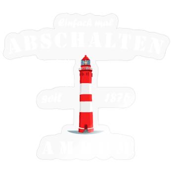 Lighthouse on Amrum, Just take a deep breath - Sticker size S (10 x 10 cm) - transparent glossy - Front