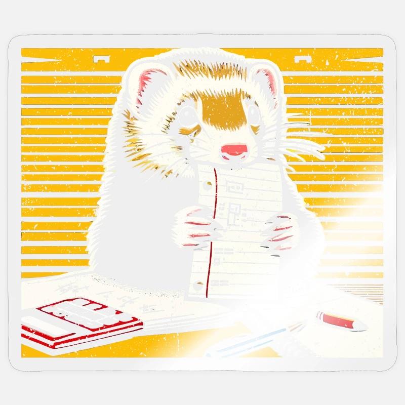 Funny Ferret Gift - Sticker size S (10 x 10 cm) - transparent glossy