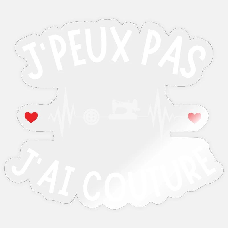 couture, broderie, machine à coudre Sticker taille S (10 x 10 cm)