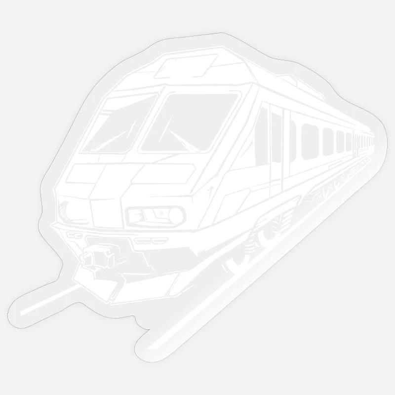 Train Drawing Sticker size S (10 x 10 cm)
