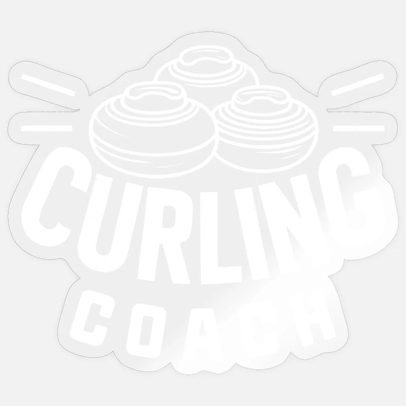 Curling Coach Sticker Größe S (10 x 10 cm)