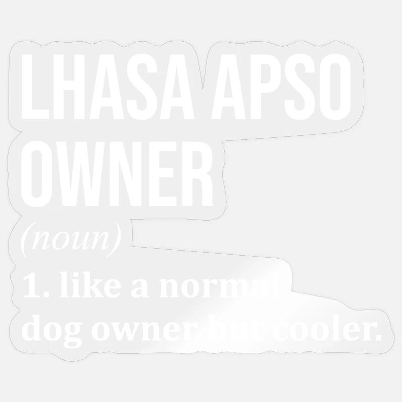 Lhasa Apso - Sticker Größe S (10 x 10 cm) - Transparent glänzend