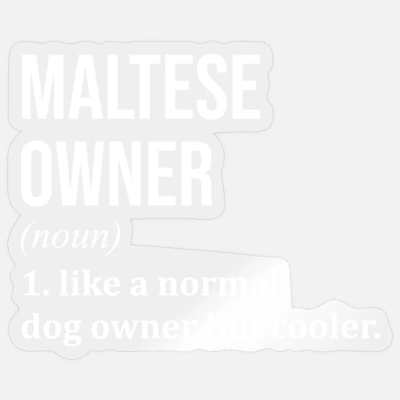 Maltese - Sticker size S (10 x 10 cm) - transparent glossy
