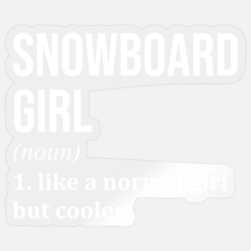 Planche à neige - Sticker taille S (10 x 10 cm) - brillant transparent