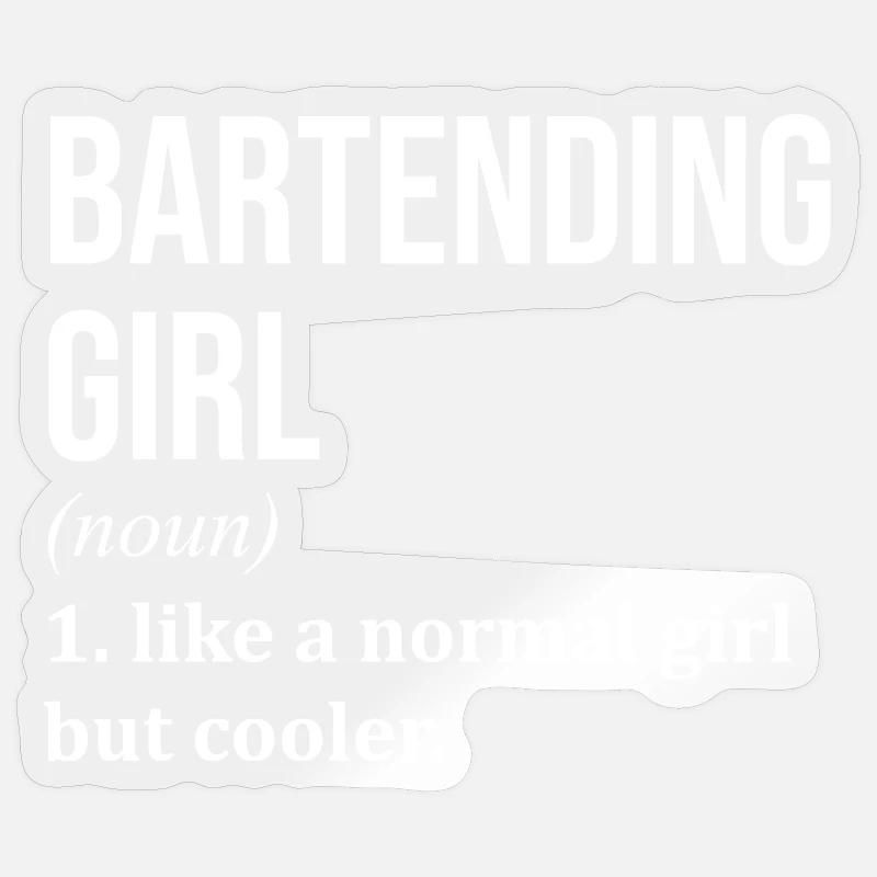 Barkeeper - Sticker Größe S (10 x 10 cm) - Transparent glänzend