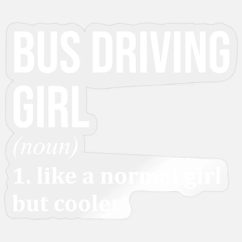 chauffeur de bus Sticker taille S (10 x 10 cm)