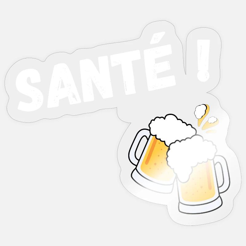Santé ! - Sticker taille S (10 x 10 cm) - brillant transparent