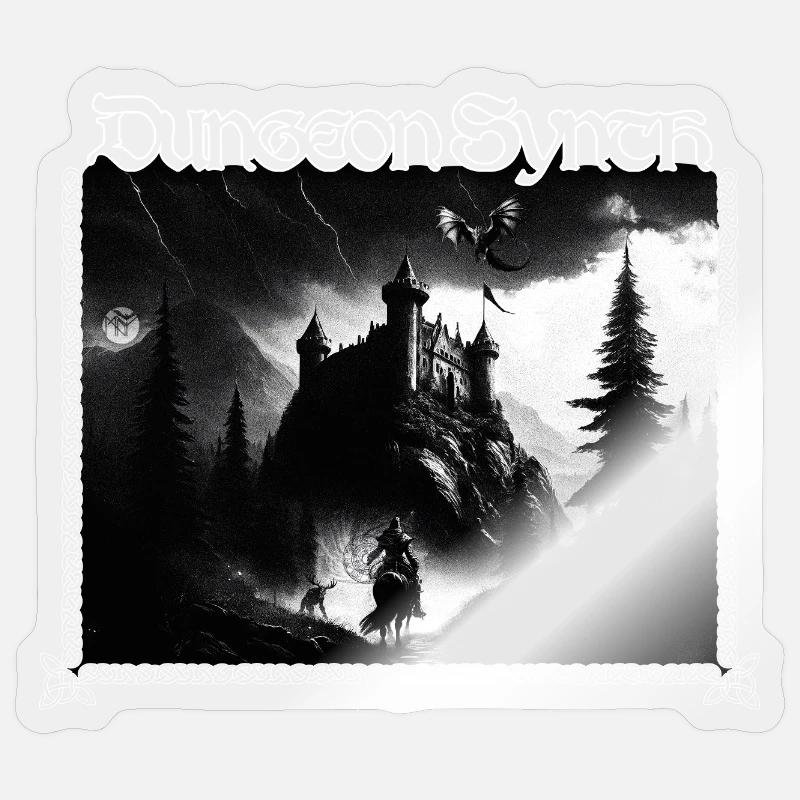 Dungeon Synth - Sticker Größe S (10 x 10 cm) - Transparent glänzend