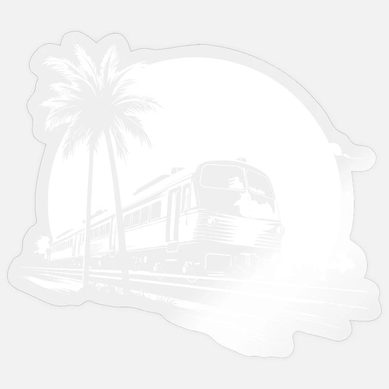 Graphismes de train - Sticker taille S (10 x 10 cm) - brillant transparent