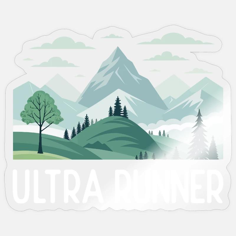 Ultra-Läufer - Sticker Größe S (10 x 10 cm) - Transparent glänzend
