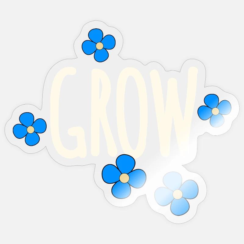 Floral Pattern Grow Sticker size S (10 x 10 cm)